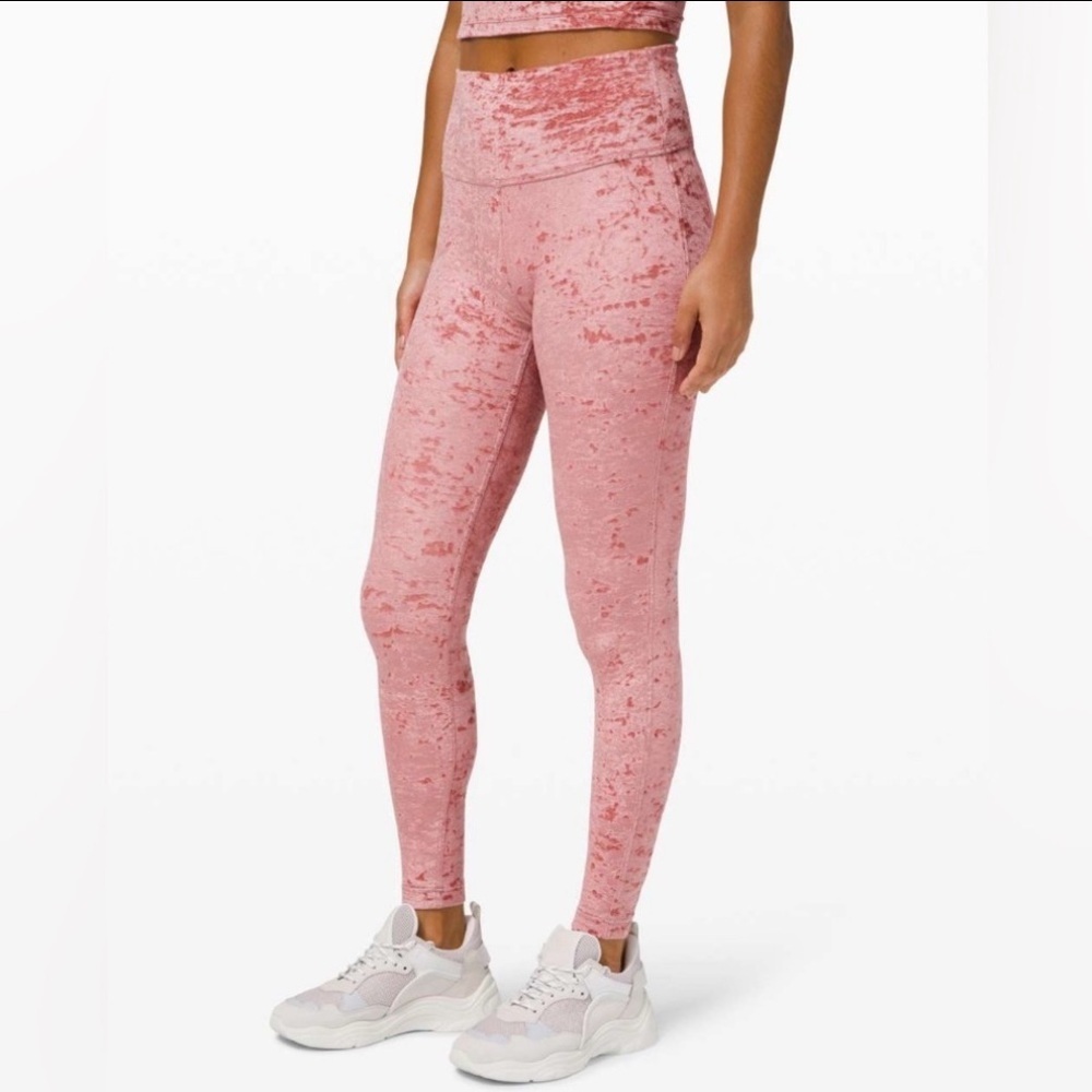 Lululemon Wunder Lounge HR Velvet *Limited Edition* Size 12 in Soft Cranberry